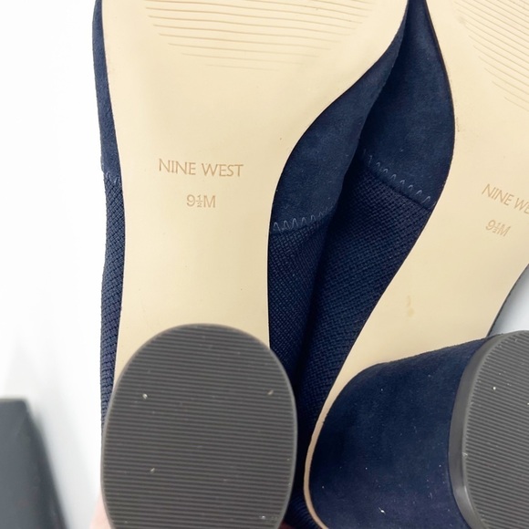 ✅ NWB Nine West Women’s Cartolina Boots Sz 9.5 Navy Blue - Picture 4 of 11